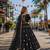 Black Georgette Free Size Stitched Navratri Lehenga Choli with Bandhej & Embroidery Work