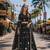 Black Georgette Free Size Stitched Navratri Lehenga Choli with Bandhej & Embroidery Work