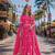 Rani Georgette Free Size Stitched Navratri Lehenga Choli with Bandhej & Embroidery Work