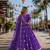 Violet Georgette Free Size Stitched Navratri Lehenga Choli with Bandhej & Embroidery Work