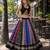 Multi Cotton Free Size Stitched Navratri Lehenga Choli with Kutchi Gamthi Mirrorwork