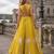 Yellow Silk Blend Free Size Stitched Navratri Lehenga Choli with Kutchi Gamthi Work