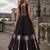 Black Silk Blend Free Size Stitched Navratri Lehenga Choli with Kutchi Gamthi Work