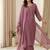 onion pink color sequence embroidery and mirror work chanderi salwar suit