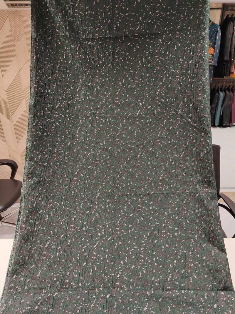 Green and black crushed fabric jacquard jodhpuri for men designer bandhgala ethnic wear