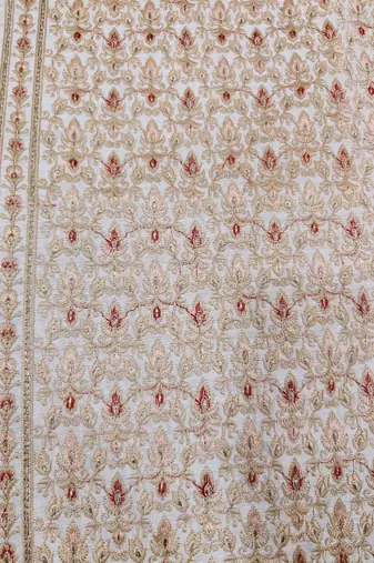 Golden color jodhpuri with maroon color touchup embroidery for men
