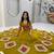Mustard Heavy Miror Hand Work & Readymade lace Cotton Lahenga Top