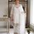 white color  embroidery r work georgette salwar suit