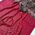 Maroon Color Printed And Mirror Work Silk Blend Saree