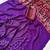 Purple Color Printed And Mirror Work Silk Blend Saree