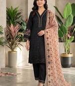 peach color sequence embroidery work silk blend salwar suit