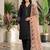 peach color sequence embroidery work silk blend salwar suit