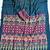 Teal Color Printed And Mirror Work Silk Blend Saree