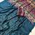 Teal Color Printed And Mirror Work Silk Blend Saree