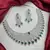 Emerald Green Teardrop Bridal Jewelry Set: Victorian Choker Necklace, Dangle Earrings