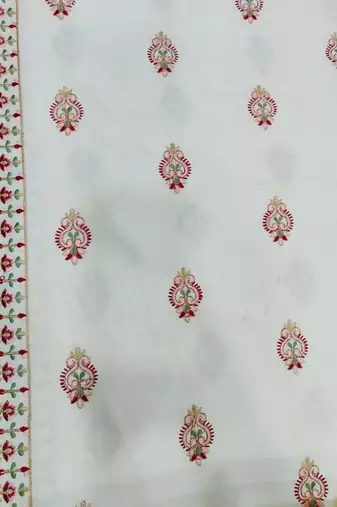 Cream butta embroidery indowestern for men