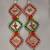 handmade multicolour square chudi ganesh ji satiya shubh labh hanging decorations for home decor hanging (pack of 2)