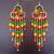 handmade multicolour pom pom moti chudi metal bell hanging festive decor (pack of 2)
