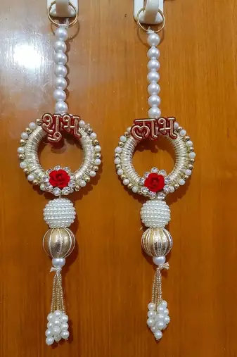 decorative shubh labh moti chudi latkan hanginghome decor & gifting toran hanging (pack of 2)