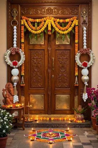 decorative shubh labh moti chudi latkan hanginghome decor & gifting toran hanging (pack of 2)