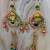 handmade multicolour square chudi parrot and festive decor hanging (pack of 2)