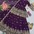 Wine Purple Georgette Embroidered Peplum Top Lehenga Choli Set with Dupatta