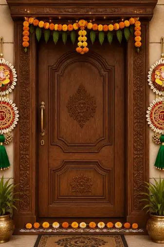 traditional shubh labh kodi chudi decorationganesh ji hanging for festive decoration (pack of 2)