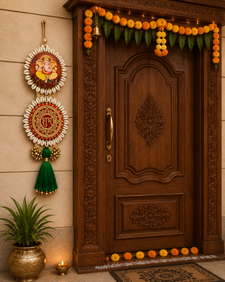traditional shubh labh kodi chudi decorationganesh ji hanging for festive decoration (pack of 2) 3