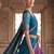 Wine& Blue Zari Border Lehenga Choli