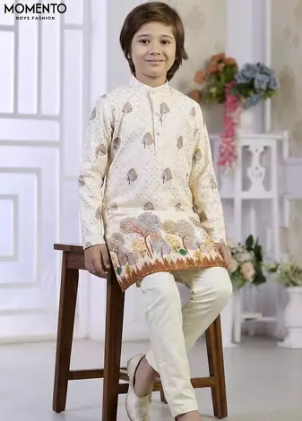 off white floral traditional festive wear momento fashions