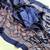 Nevy Blue Color Printed And Mirror Work Silkm Blend Saree