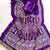 Purple Color Printed And Mirror Work Silkm Blend Saree
