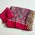 Rani Pink Color Printed And Mirror Work Silkm Blend Saree