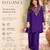 Women's purple crepe straight kurta set with palazzo
