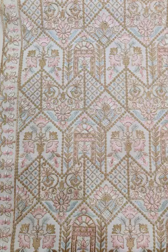 Beige asthetic embroidered jodhpuri for men