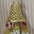 big bell hanging with pom pom with gajra beads for home room hanging decoration (pack of 2)