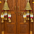 big bell hanging with pom pom with gajra beads for home room hanging decoration (pack of 2)