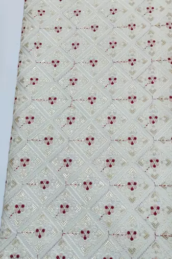 Beige color aesthetic maroon touchup jodhpuri for men