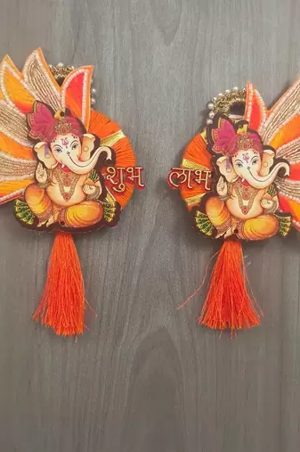 handmade multicolour traditional hanging for decoration hanging for festival toran home decor (pack of 2)