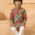 red checkered ethnic festive wear momento fashions