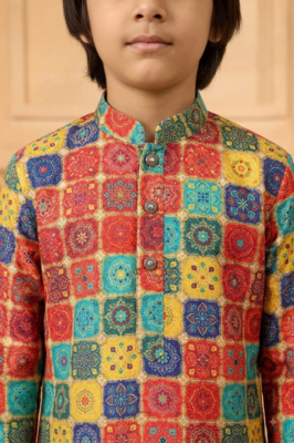 red checkered ethnic festive wear momento fashions 4