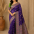 Purple Color Zari Weaving Work Silk Blend Saree