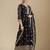 Teal chinon silk heavy embrodiered semi stitched wedding gowns