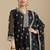 Teal chinon silk heavy embrodiered semi stitched wedding gowns