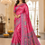 Rani Pink Color Zari Weavind Work Silk Blend Saree