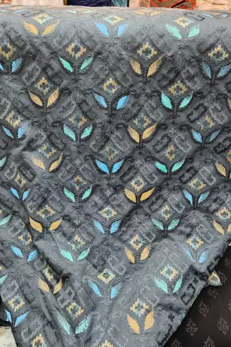 Grey color embroidery hand paint jodhpuri for men designer bandhgala ethnic wear
