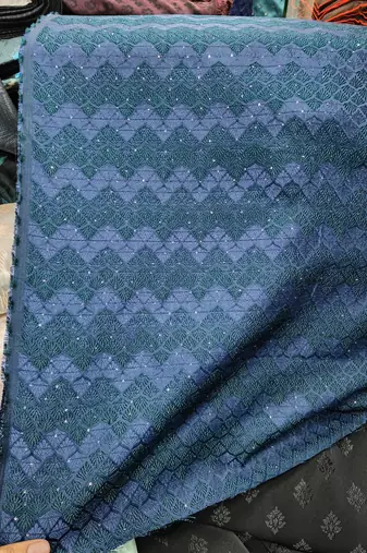 Blue color sequence jodhpuri for men designer bandhgala ethnic wear
