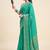 Green solid chiffon ethnic saree with blouse
