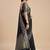 Black solid chiffon ethnic saree with blouse