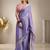 Levander solid chiffon ethnic saree with blouse